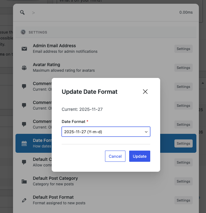 Date format command in commandify